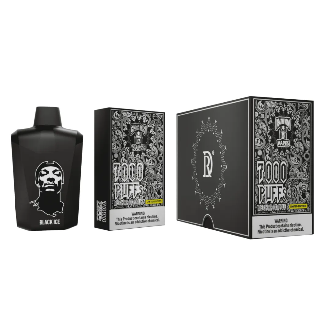 Black Ice Death Row Snoop Dog Vape Desechable Nicotina 7000 Puff 1 DEATHROW BLACK ICE