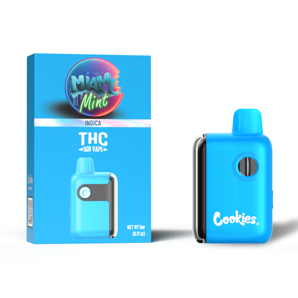 Cookies Miami Mint Vape 5 gr THC | Indica THC-A 1 Cookies Miami Mint 5000 puffs vape a domicilio Ecuador