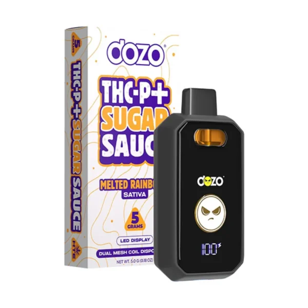 Dozo Sugar Melted Rainbowz Vape Desechable Sativa 5g con THC-P