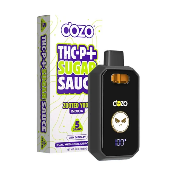 Dozo Sugar Sauce Zooted Yoda Vape Desechable Indica 5g con THC-P