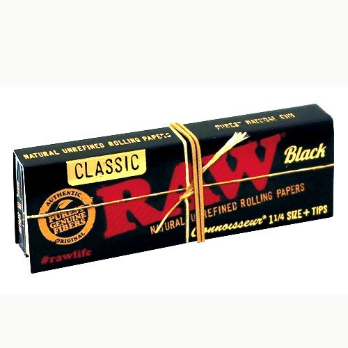 Papel Raw Black Connoiseur 1.1/4