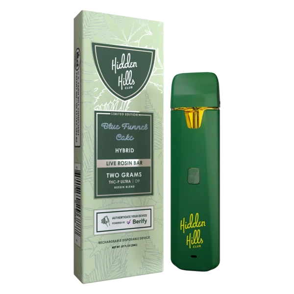 Vape para fumar THC Blue Funnel Cake desechable con envío a domicilio en Ecuador