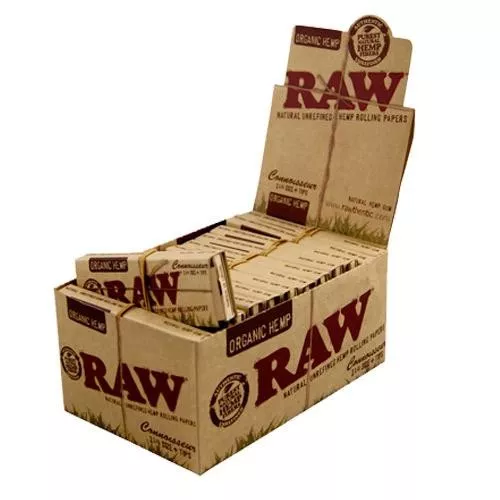 Papel Raw 1 ¼ Connoisseur Organic Hemp 4 xorganico connoisseur raw 1 4 caja