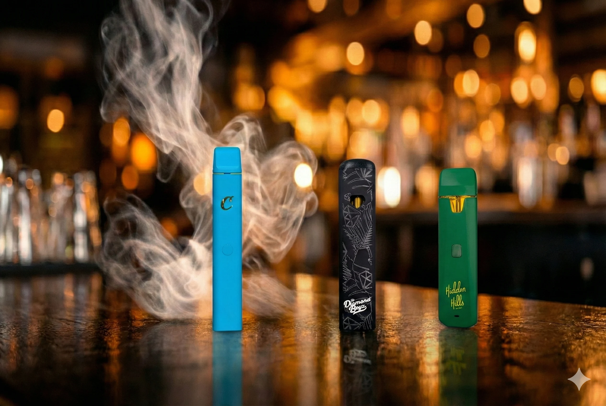 Vape pen de wax desechable con botón de precalentamiento y tanque de Live Resin con puerto de carga USB-C.