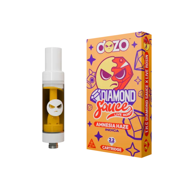 Dozo Diamond Sauce 2.2g Amnesia Haze Cart THC | Indica