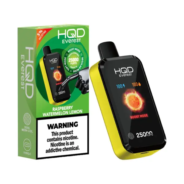 Dispositivo HQD Everest 25k original con envío a domicilio en 24 horas en Ecuador.
