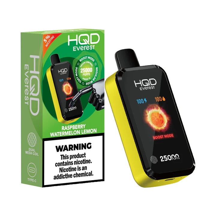 Dispositivo HQD Everest 25k original con envío a domicilio en 24 horas en Ecuador.