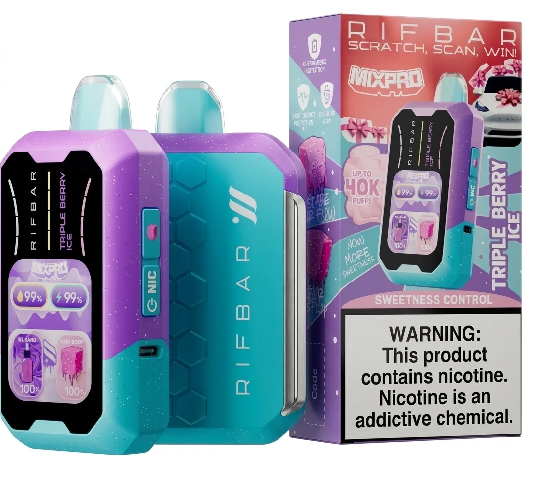 Rifbar Mixpro 40k Vape Desechable 40000 Puffs 10 Rifbar Mixpro 40k Triple Berry Ice sabor frutal