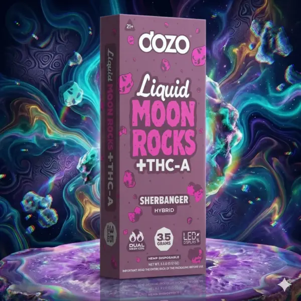 Descubre el vaporizador desechable Dozo Liquid Moon Rocks THC-A Sherbanger. Una experiencia cannábica intensa, ahora disponible en Loja. ¡Compra el tuyo hoy!