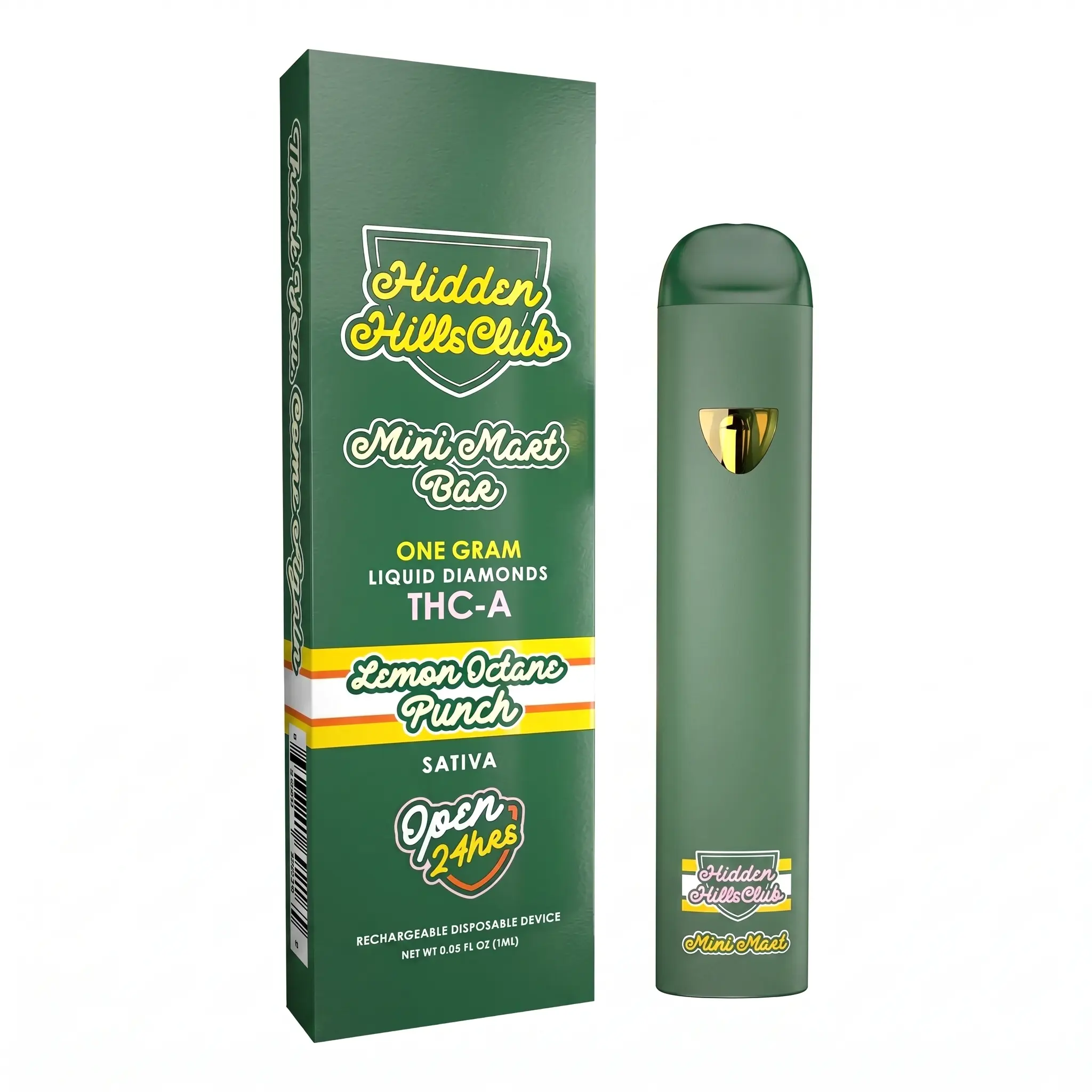 vape desechable thca hidden hills lemon octane punch