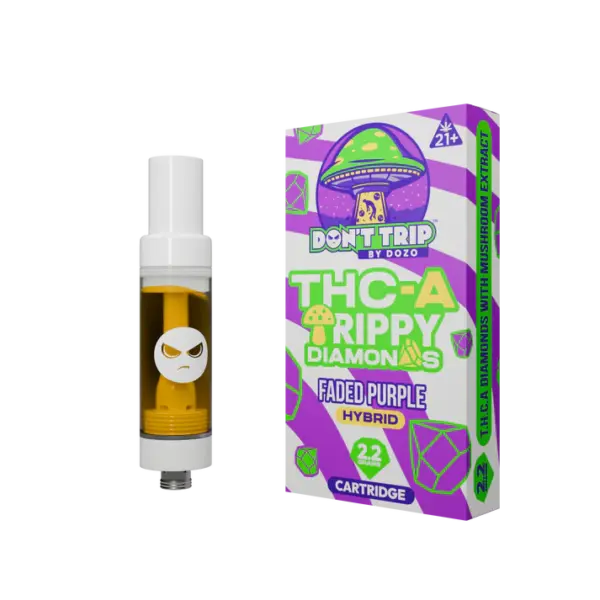 Cartucho wax híbrido Faded Purple 2.2G con diamantes THC-A Dozo – Envío a Quito y Guayaquil Ecuador