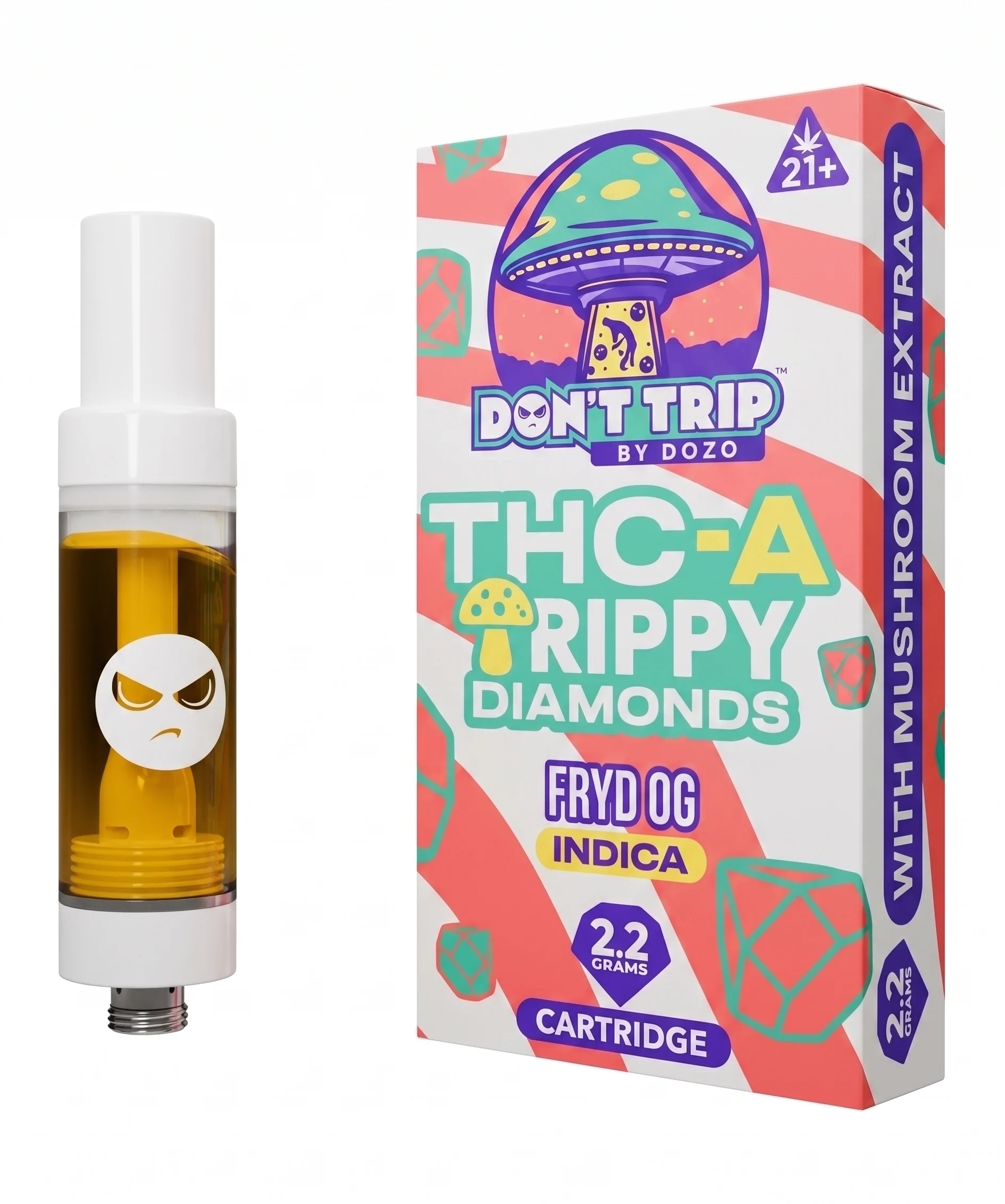 Cartucho THC-A Indica Fryd OG 2.2G Dozo con concentrado premium – Quito Ecuador