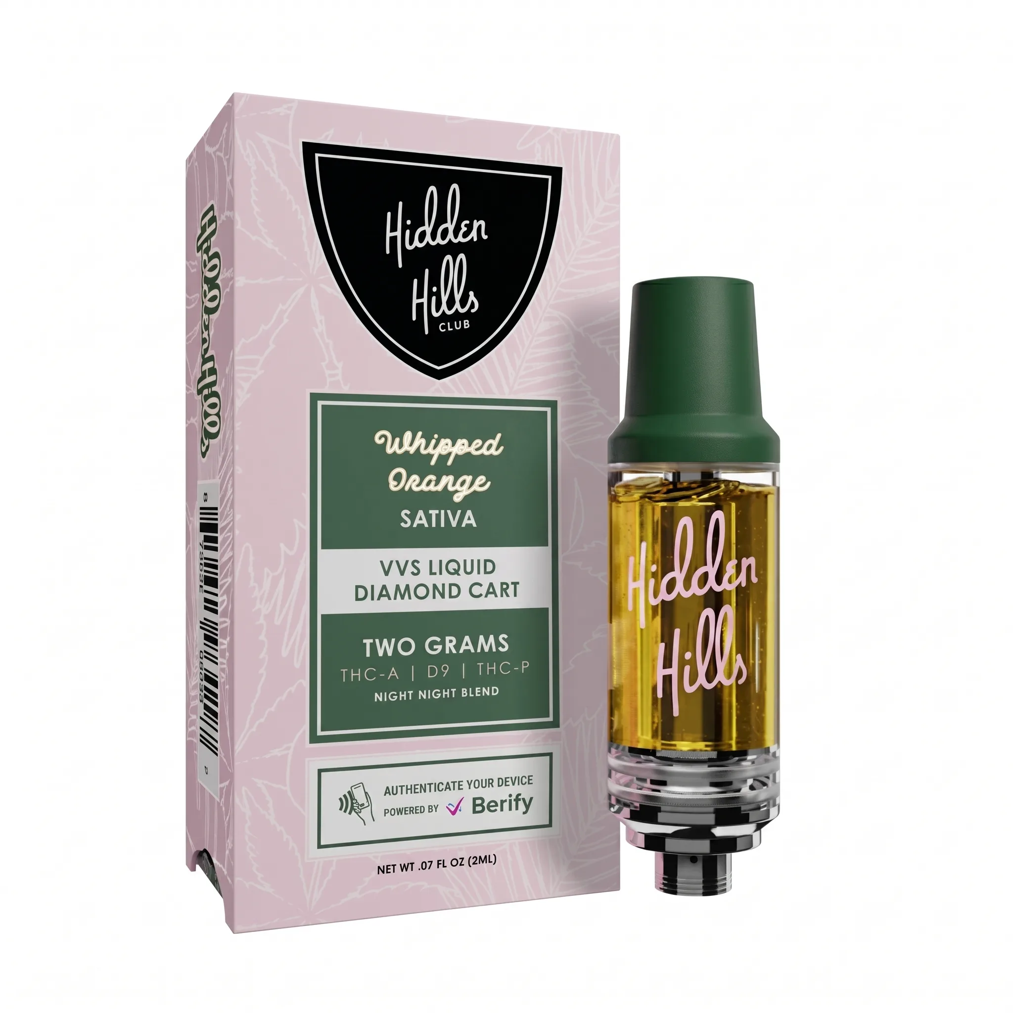 Vape cartucho Sativa 2G Hidden Hills Whipped Orange efecto energético – Quito Ecuador