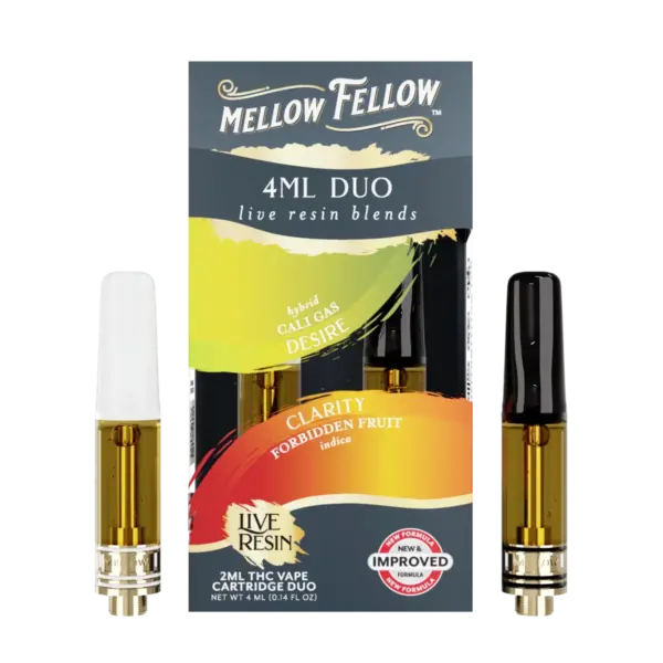 pack duo mellow fellow cali gas y forbidden fruit live resin 4ml