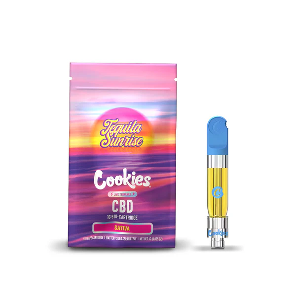 Cookies Cart Tequila Sunrise 1 gr Sativa 13 cartucho cookies tequila sunrise hibrido 1g empaque frontal
