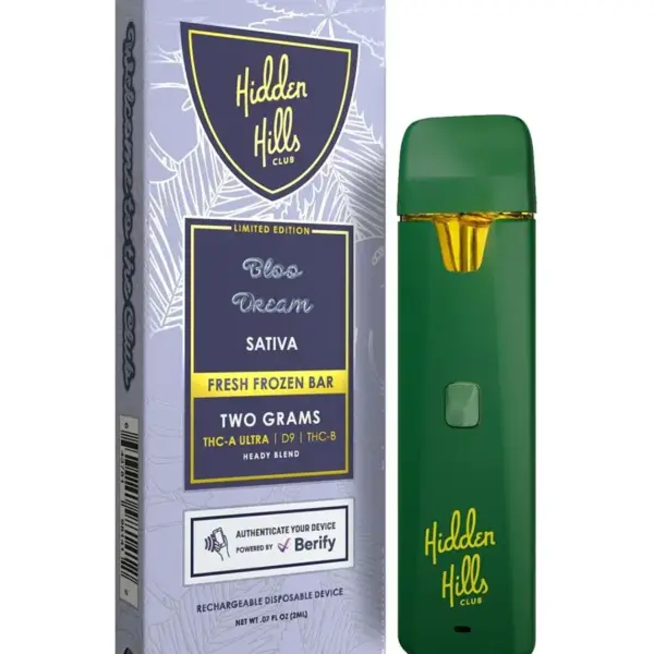 Vape Hidden Hills Bloo Dream 2g Sativa en Ecuador