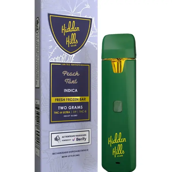 vape hidden hills heady blend peach tart 2g fresh frozen bar Quito Ecuador