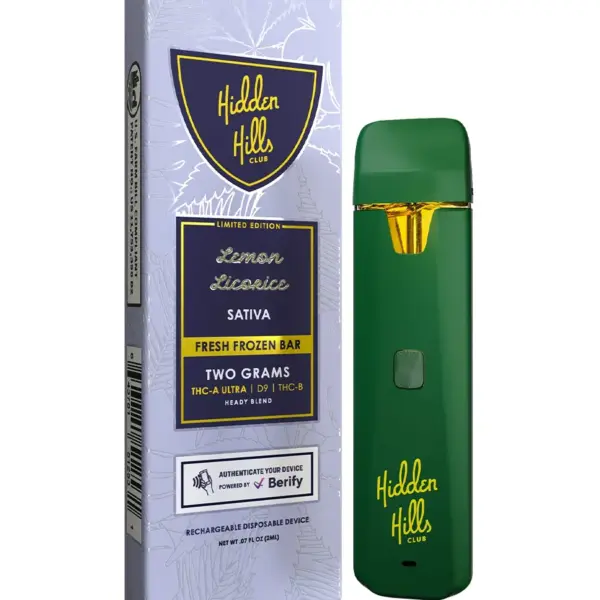 wax vape hidden hills lemon licorice 2g sativa empaque original con envio a quito y guayaquil