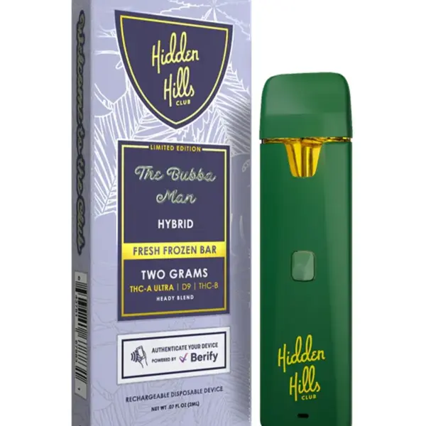 wax vape hidden hills the bubba man 2g hibrido empaque original con envio a quito y guayaquil