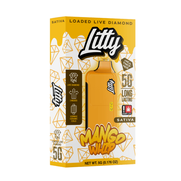 vape desechable sativa litty mango whip 5g caja