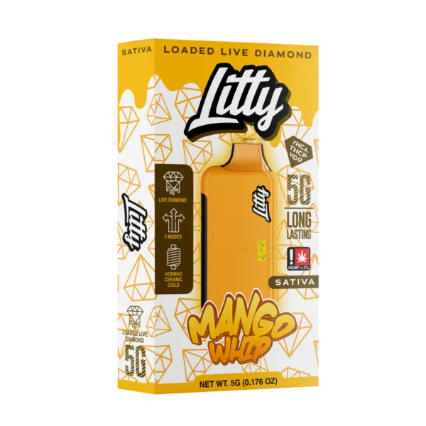 vape desechable sativa litty mango whip 5g caja