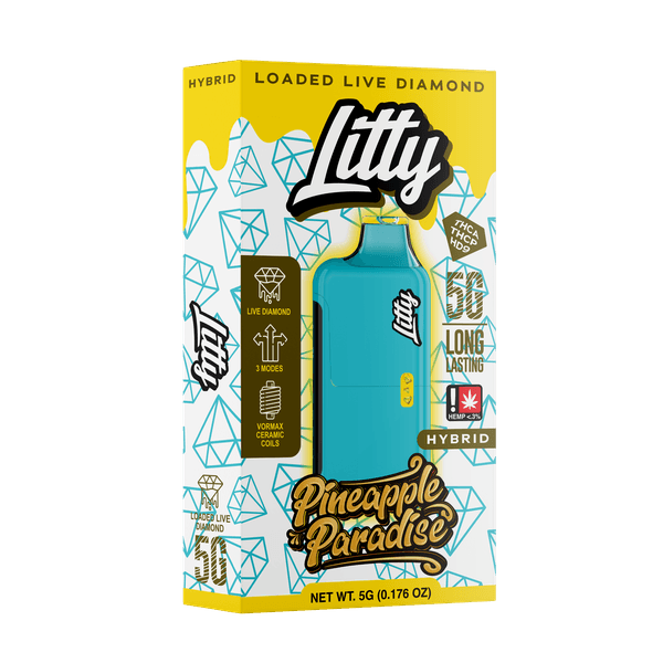 vape desechable hibrido litty pineapple paradise 5g caja