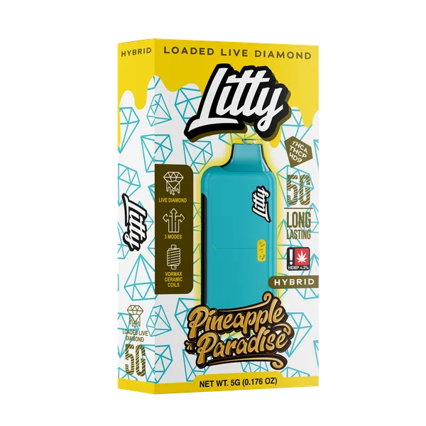 vape desechable hibrido litty pineapple paradise 5g caja