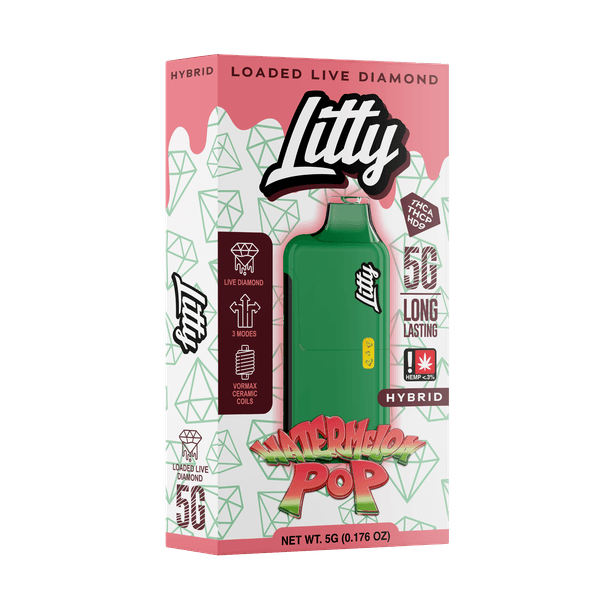 vape desechable hibrido litty watermelon pop 5g caja