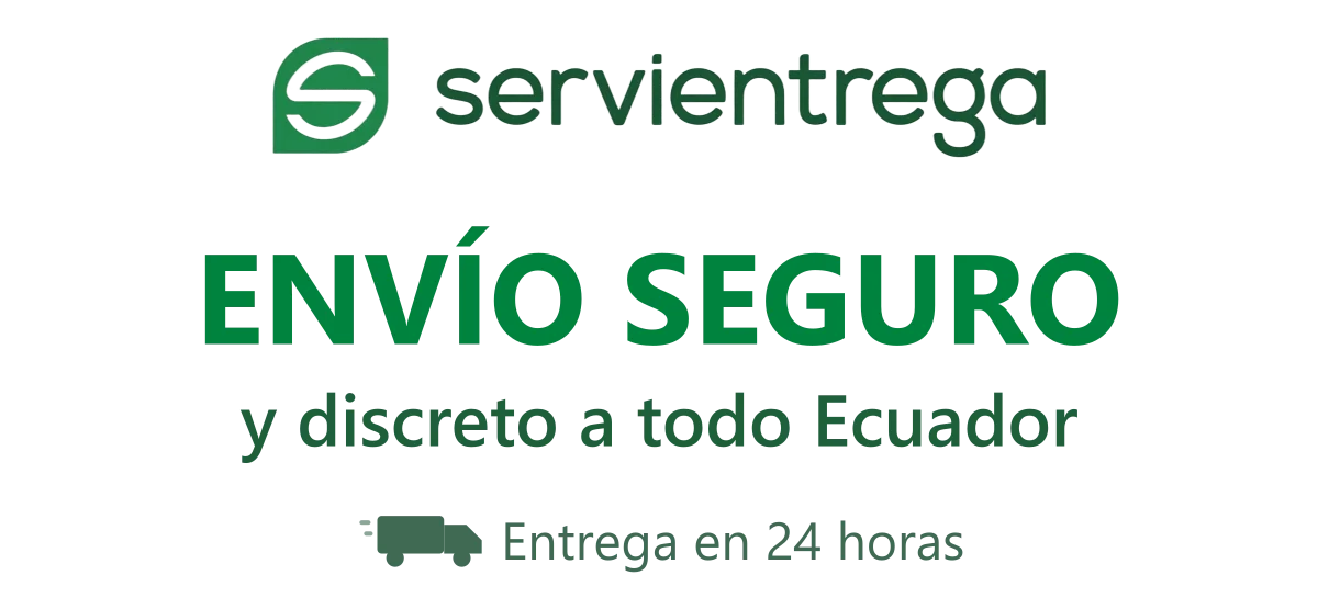 Envío 100% seguro y discreto en 24 horas con Servientrega