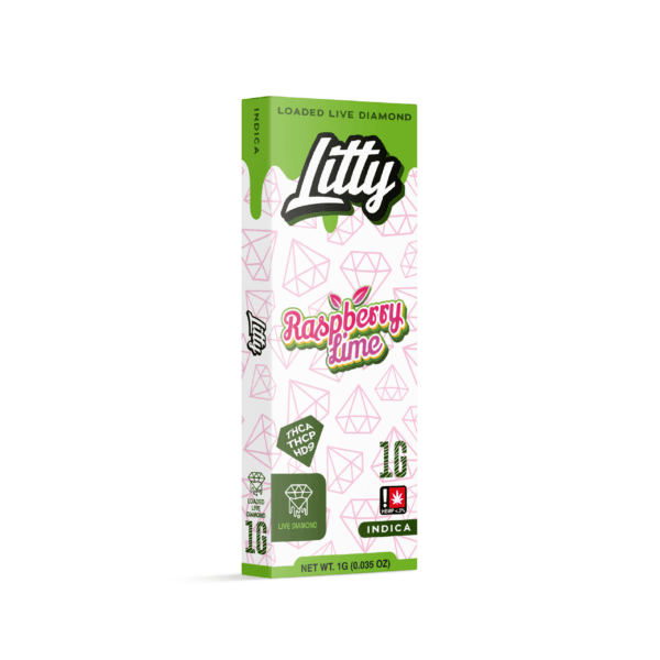 vape desechable indica litty raspberry lime 1g