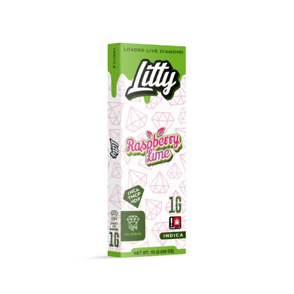 vape desechable indica litty raspberry lime 1g