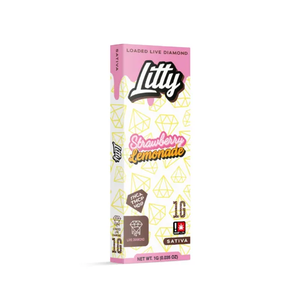 vape desechable sativa litty strawberry lemonade 1g