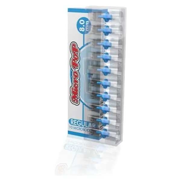 Blister MicroPop con 10 boquillas reutilizables de 8 mm para cigarrillos