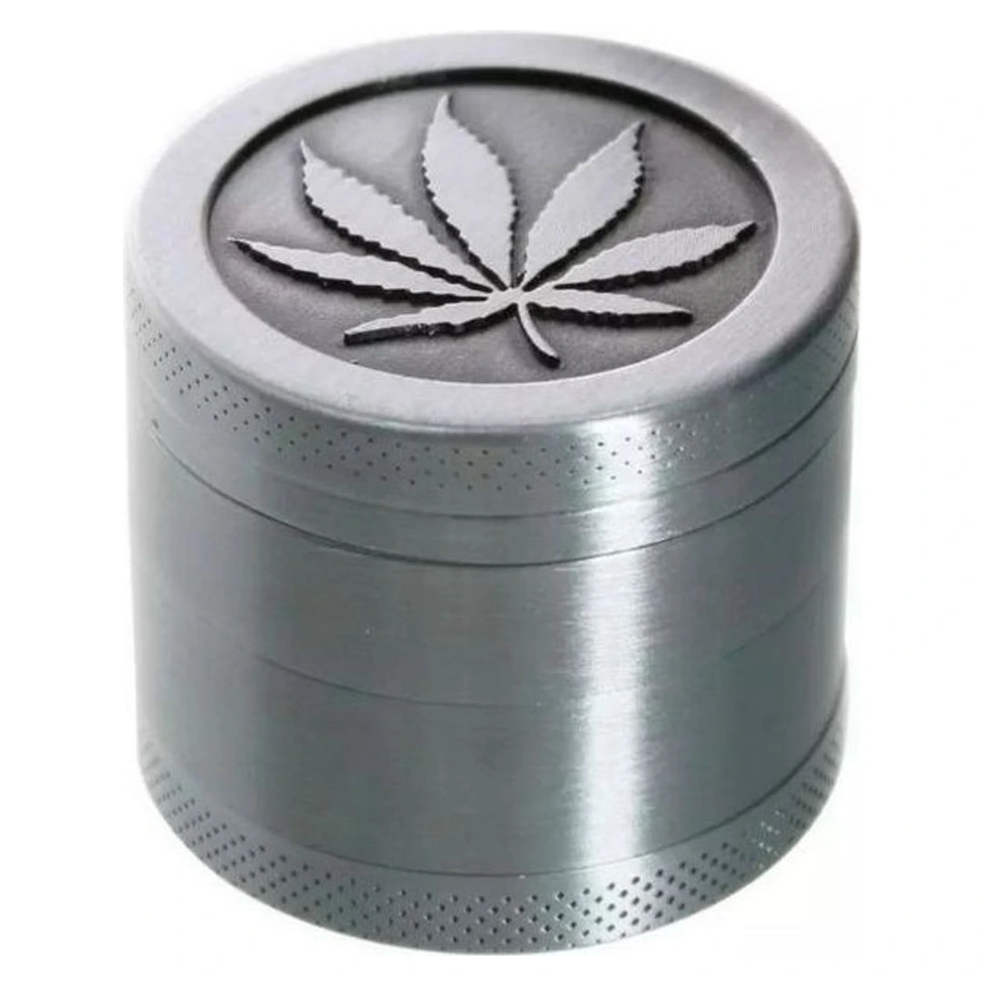 Grinder Metálico de 4 Partes 40 mm | Diseño Hoja o Bull 1 Grinder metálico de 4 partes 40 mm diseño Hoja, Seeds Ecuador