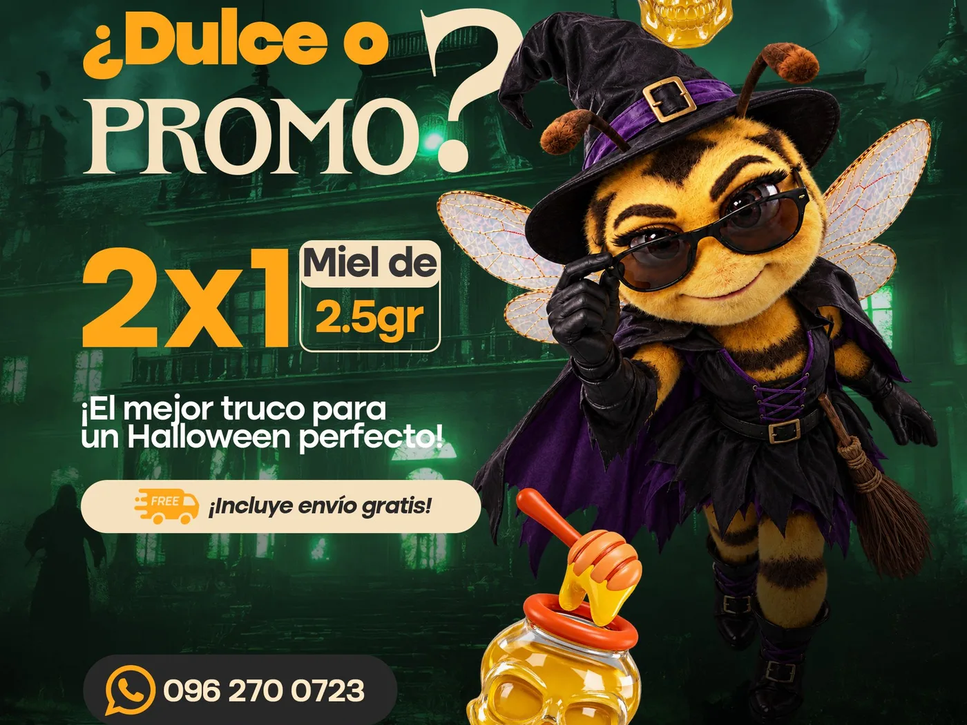 Promo Halloween Seeds Ecuador: 2x1 en miel de 2,5 g con envío gratis