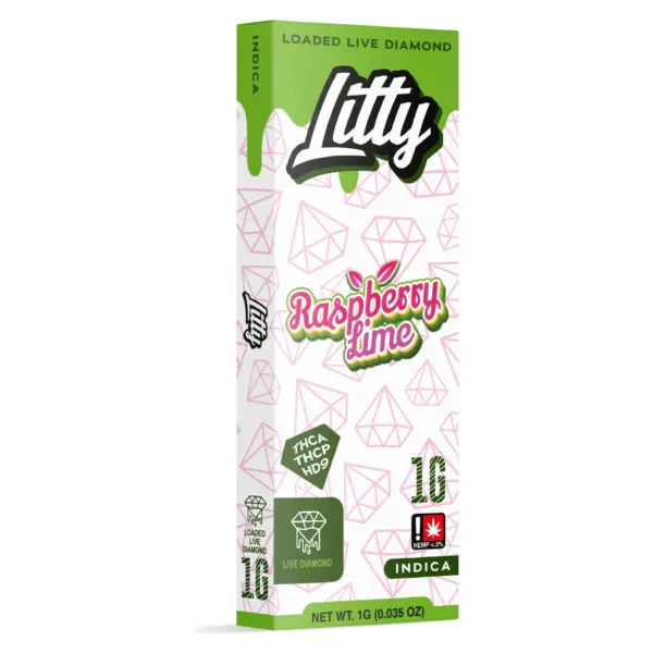 Vape desechable Litty Raspberry Lime 1G índica Loaded Live Diamond - Ecuador