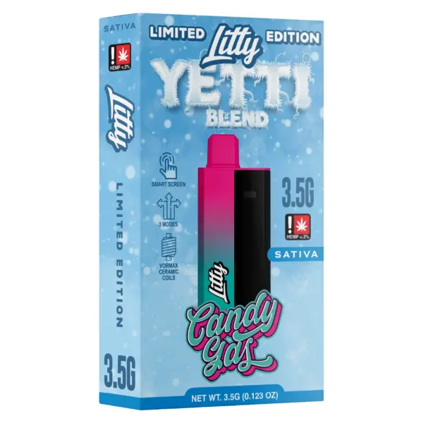 Vape desechable Litty Yetti Blend Candy Gas 3.5G sativa con THC-P - Ecuador